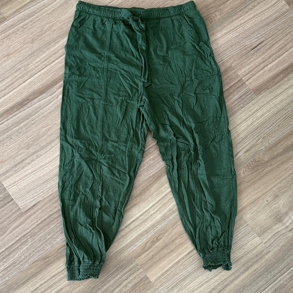 aerie Forest Green Track Joggers